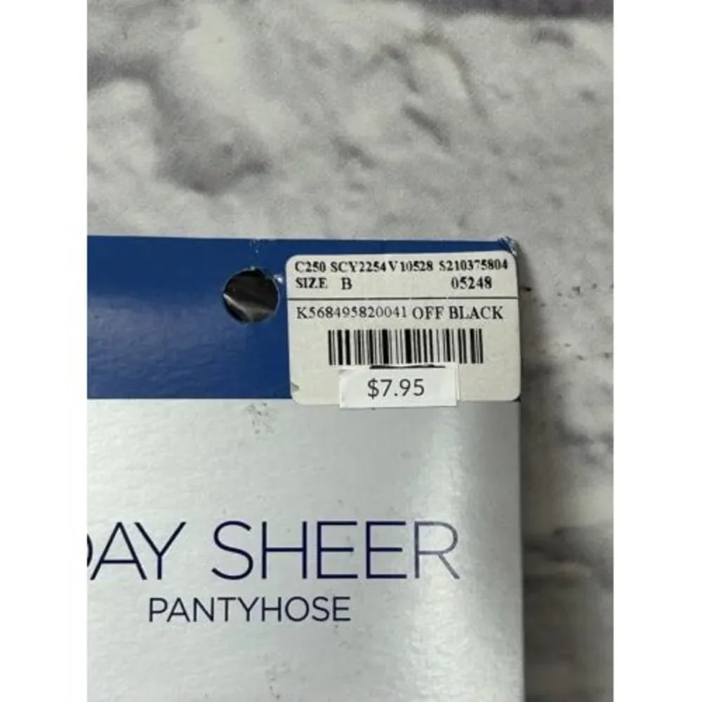 Catherine's Day Sheer Pantyhose Plus Size B Off Black New Up to 5'10